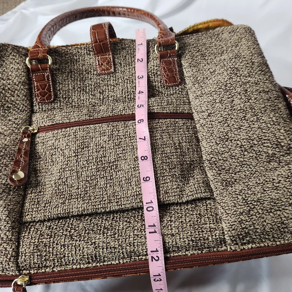 Samantha Brown Womens Metro Travel Bag Tote Croc Embossed